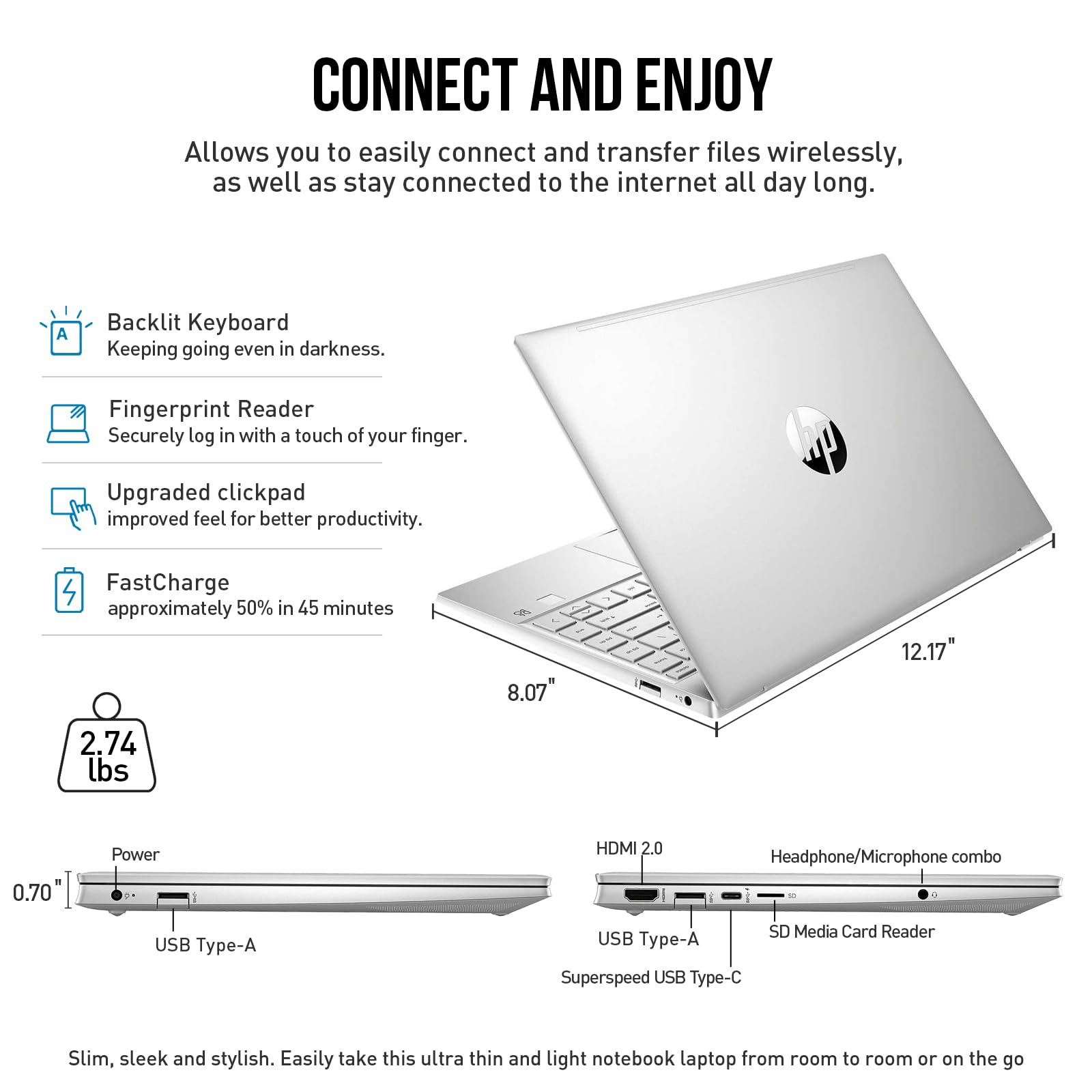 Amazon.com: HP Pavilion 13 Inch Laptop Computer, 4K UHD Ultra Thin